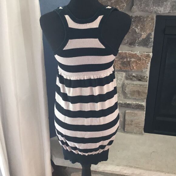 Xhilaration, Woman's Tank Tunic, Striped Black & Taupe, Small - Picture 5 of 9